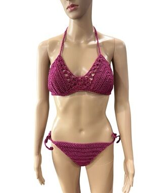 Handmade Crochet Bikini Fuchsia-S/M